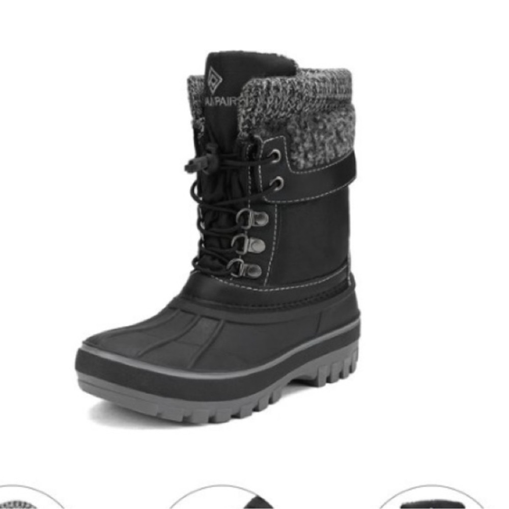 DREAM PAIRS Winter Snow Boots Waterproof Outdoor Shoes KMONTE-1 BLACK Size 13